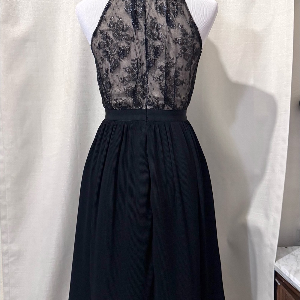 Slate & Willow Black Lace Floral Lace Maxi Dress sz 4 - Picture 7 of 9